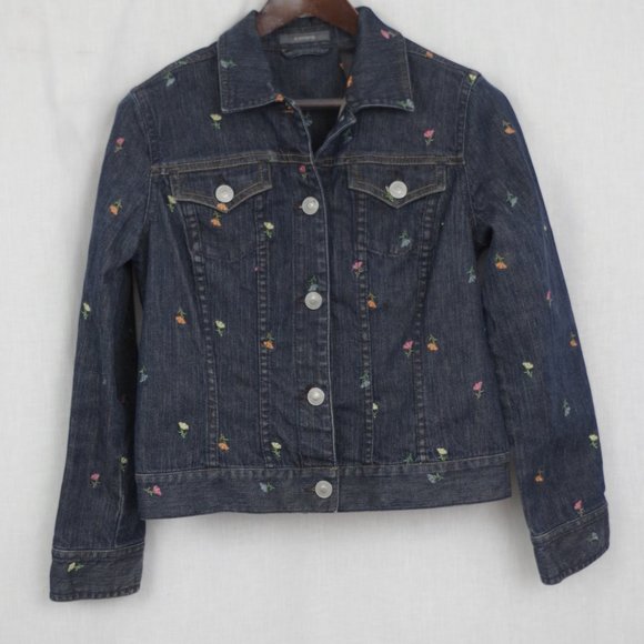 Liz Claiborne Jackets & Blazers - Ladies' Floral Embroidered Stretch Denim Jacket Medium